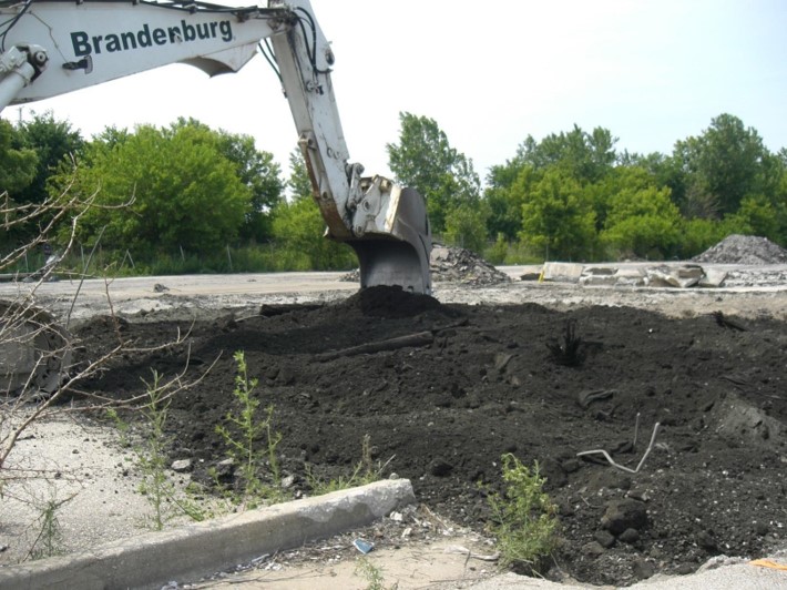 contaminated soil