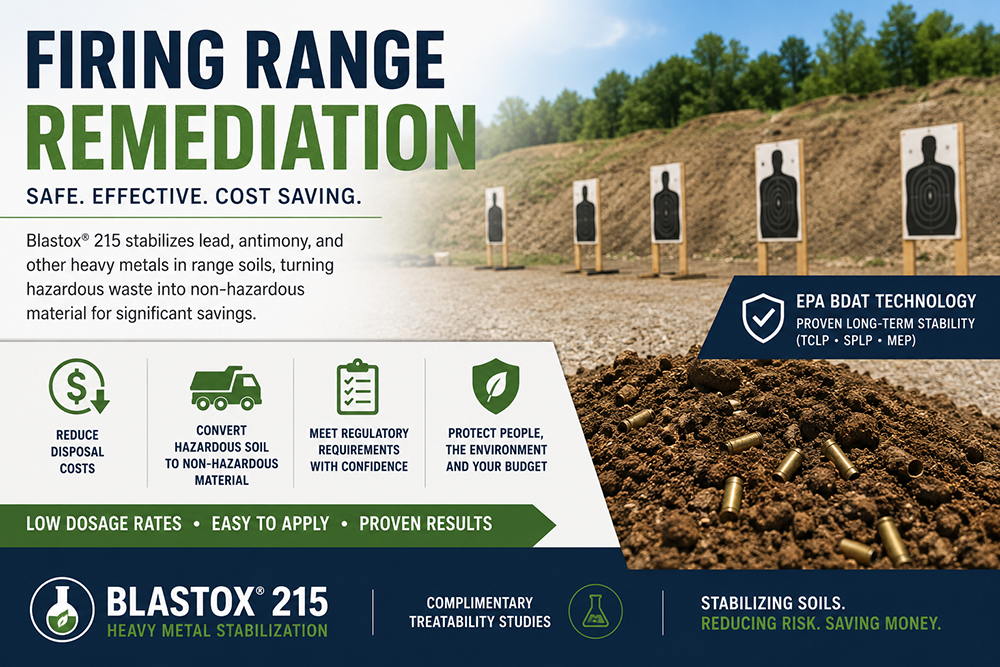 Excavation and soil handling during gun range cleaning services